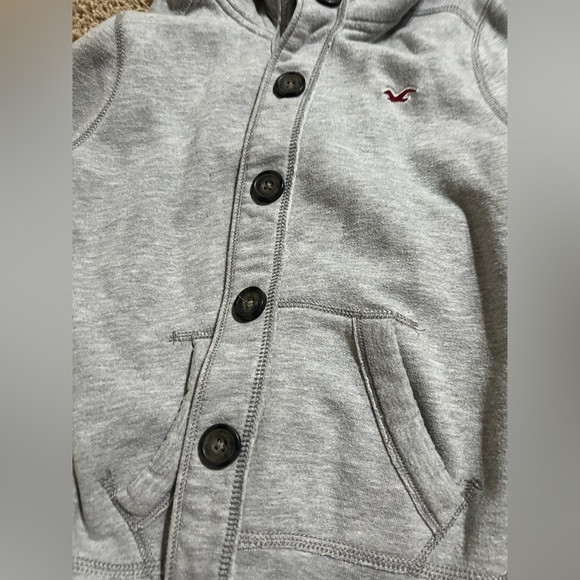 hollister grey button up jacket - Picture 2 of 4
